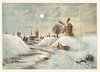 Schneebedeckte Mühle - Hintergrund (Nr. 1020).