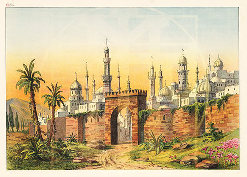 Orientalische Stadt - Hintergrund (Nr. 1034).